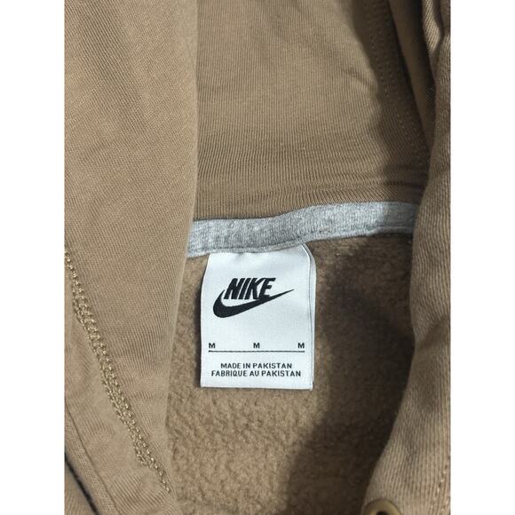 Nike Swoosh Logo Brown Hoodie Sweatshirt Casual Y2K Skater Streetwear Men Medium - Picture 3 of 8